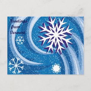 Postal Copingos de nieve en el viento -
