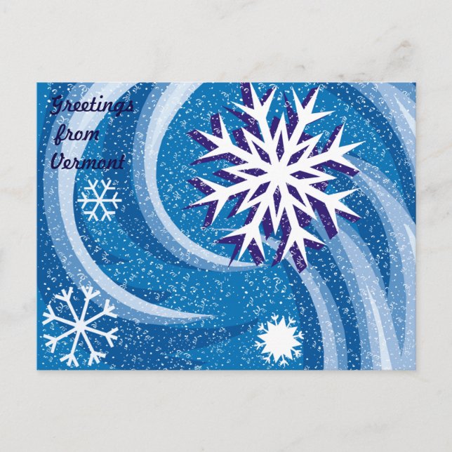 Postal Copingos de nieve en el viento - (Anverso)