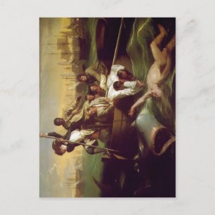 Postal Copley, John Singleton Watson y el tiburón 1778 T