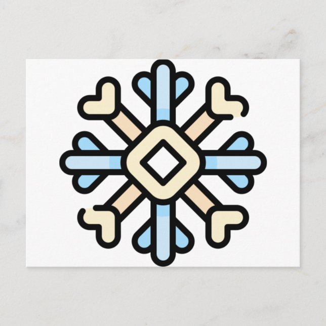 Postal copo de nieve (Anverso)