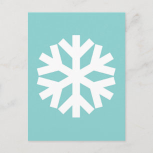 Postal Copo de nieve azul