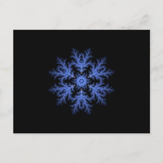 Postal Copo de nieve azul bonito