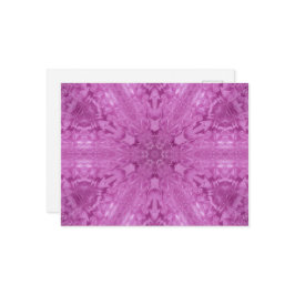 Postal Copo de nieve rosa Feminine Lace Kaleidoscope