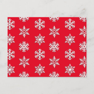 Postal Copos de nieve blancos de 3 d, fondo de Personaliz