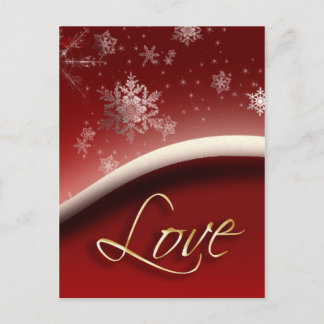 Postal Copos de nieve con amor