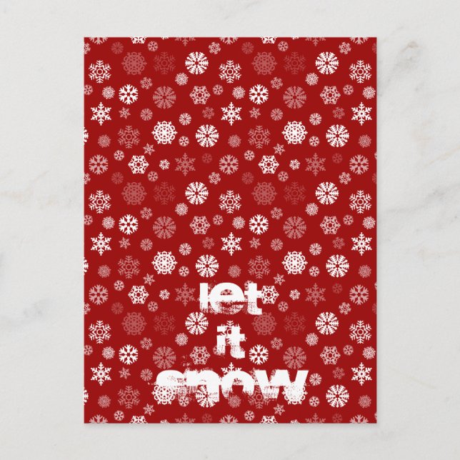 Postal Copos de nieve de invierno (Anverso)