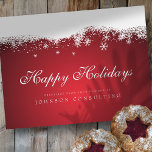 Postal Copos de nieve modernos | Saludos navideños<br><div class="desc">El logotipo de su empresa se puede añadir aquí: http://www.zazzle.com/selectpartysupplies</div>