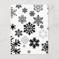 Copos de nieve negros y blancos