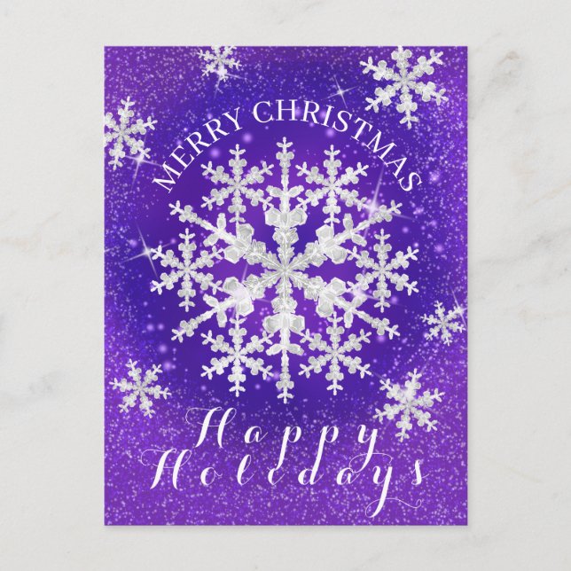 Postal Copro Nieve Purpura Blanco (Anverso)
