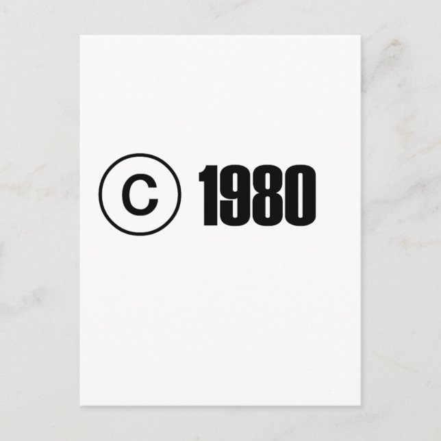 Postal Copyright el an o 80 (Anverso)