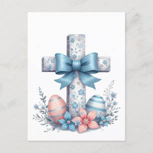Postal Coqueta de la Cruz Floral Jesús Bow Religión Crist