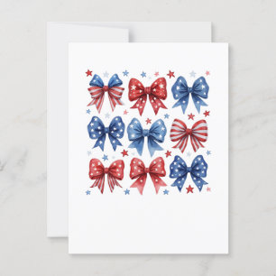 Postal Coquette Bandera Americana Coquette Bow 4 De Julio