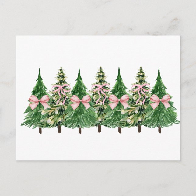 Postal Coquette Christmas Tree, Mama Cancer AwarenessCo (Anverso)