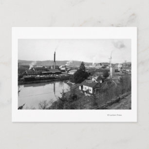 Postal Coquille, OR Town View y Lumber Mills