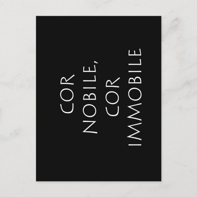 Postal Cor nobile cor immobile (Anverso)