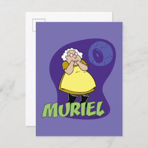 Postal Coraje al perro cobarde   Muriel Graphic