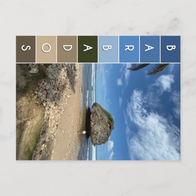 Postal Coral Boulder - Bathsheba, Barbados (Anverso)