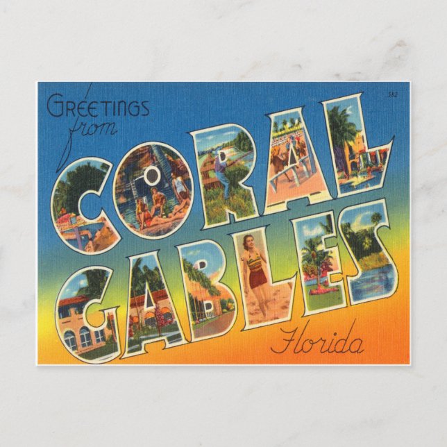 Postal Coral Gables Florida (Anverso)