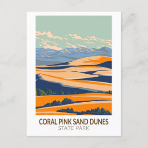 Postal Coral Pink Sand Dunes Parque Estatal Utah Vintage