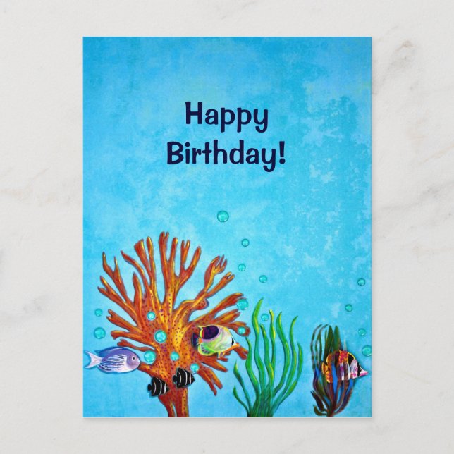 Postal Coral Reef - ¡Feliz cumpleaños! (Anverso)
