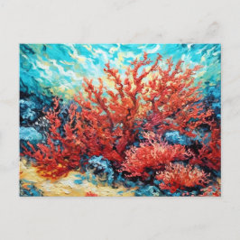 Postal Coral Reef in Swirling Underwater Oil Painting