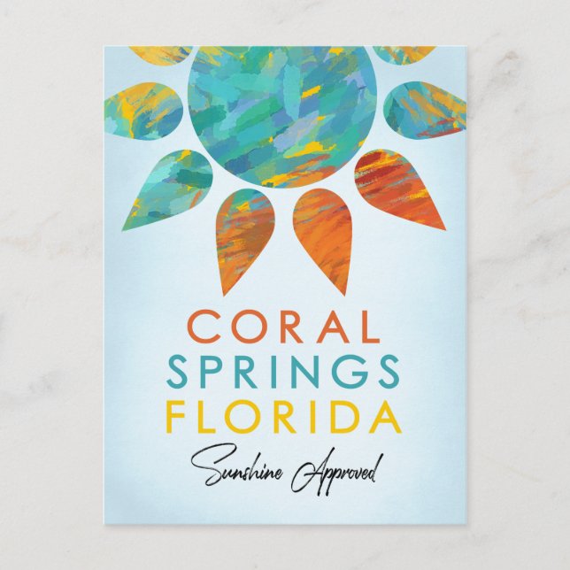 Postal Coral Springs Florida Sunshine Travel (Anverso)