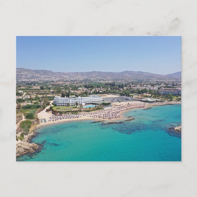 Postal Corallia Beach Pafos, Chipre (Anverso)