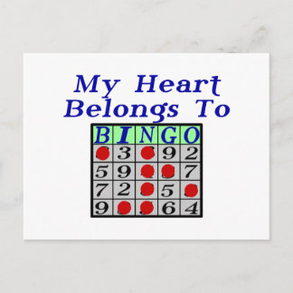 Postal Corazón a Bingo
