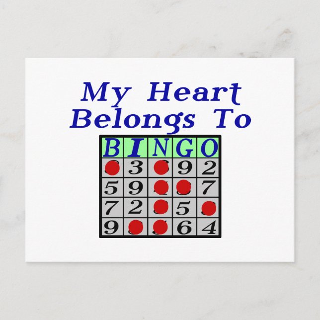 Postal Corazón a Bingo (Anverso)