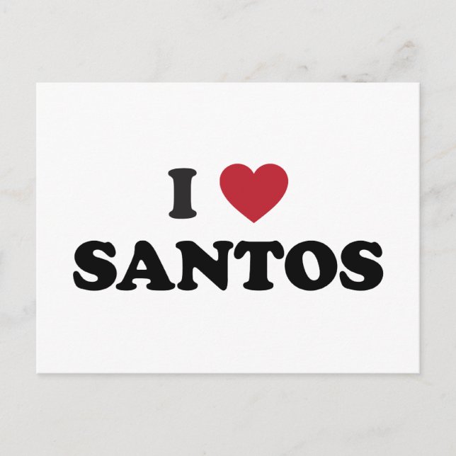 Postal Corazón a Santos Brasil (Anverso)