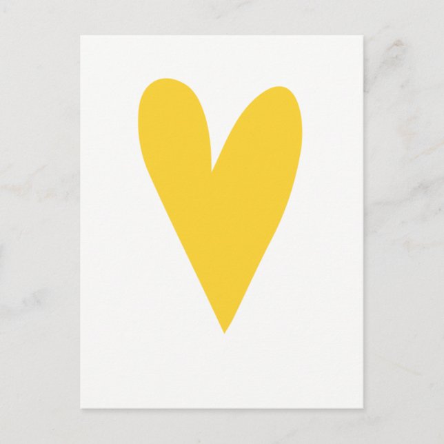 Postal Corazón amarillo |Chin up butcup | Motivación (Anverso)