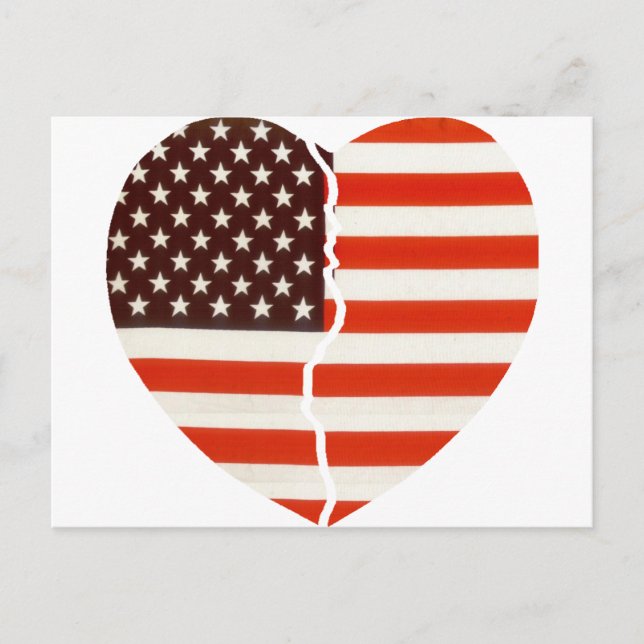 Postal Corazón americano roto (Anverso)