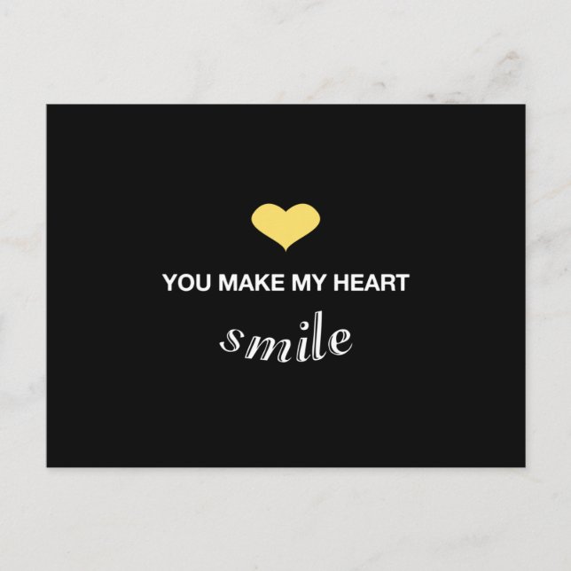 Postal Corazón Amor Romántico Día de San Valentín Regalo  (Anverso)