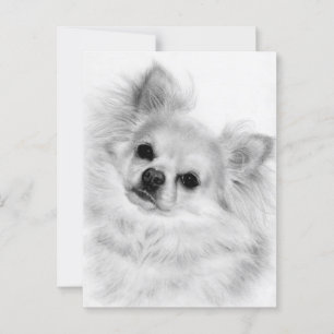 Postal Corazón amoroso - mano pintada Chihuahua