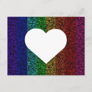Postal Corazón arcoiris