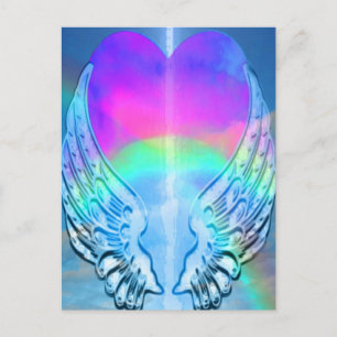 Postal Corazón arcoiris