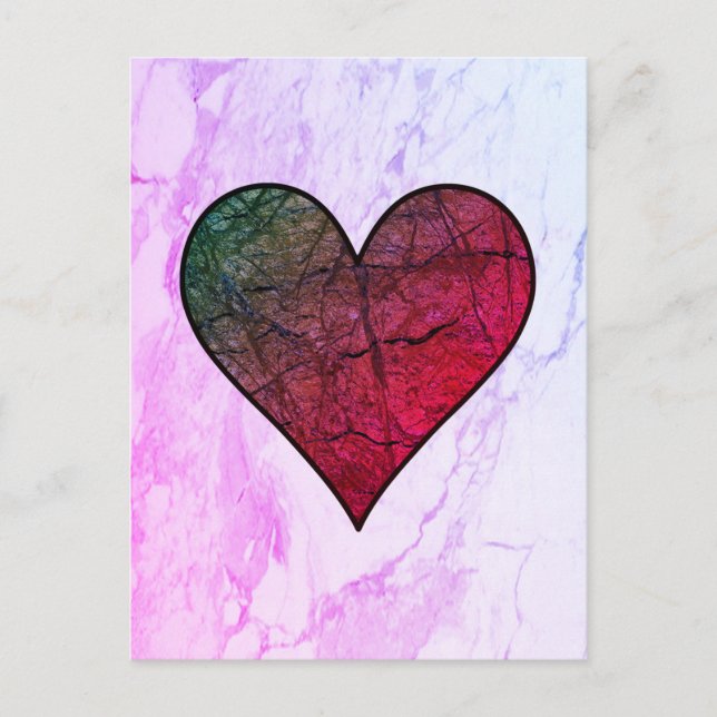 Postal Corazón Arcoíris (Anverso)