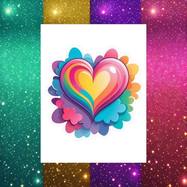 Postal Corazón arcoiris, LGBTQ, Postcross (Subido por el creador)