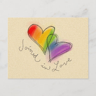 Postal Corazón arcoiris unido en el amor