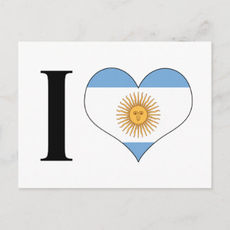 Postal Corazón Argentina - Amo Argentina - Argentina