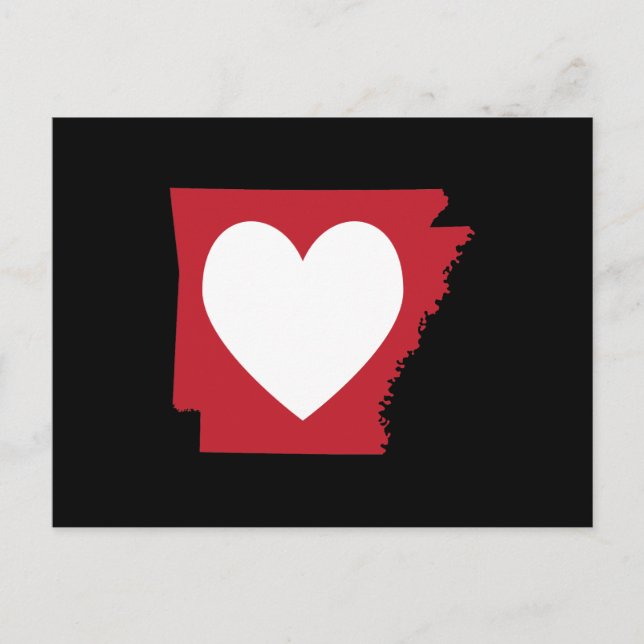 Postal Corazón Arkansas (Anverso)