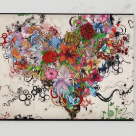 Postal Corazón artístico