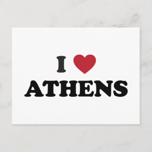 Postal Corazón Atenas Grecia