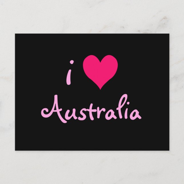 Postal Corazón Australia (Anverso)
