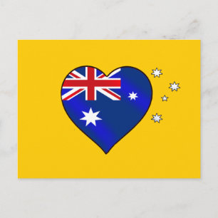 Postal Corazón australiano de Australia Aussie Oi Love