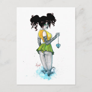 Postal Corazón azul