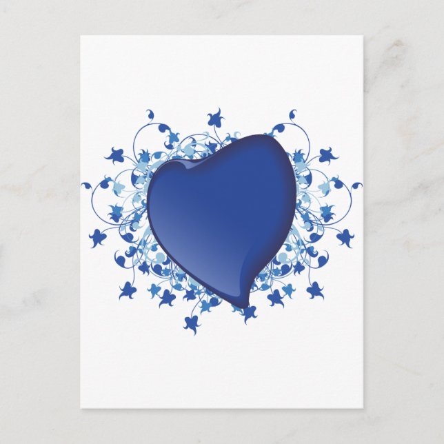 Postal Corazón azul (Anverso)