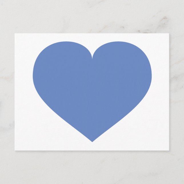 Postal Corazón azul para bebés (Anverso)