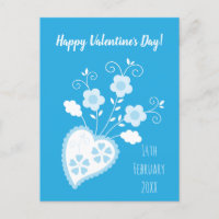 Corazón azul portugués romántico