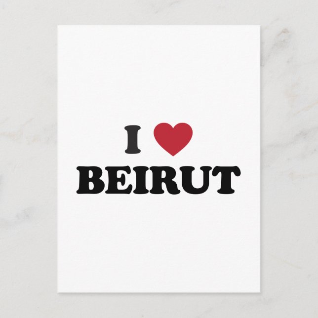 Postal Corazón Beirut Líbano (Anverso)